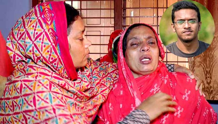 কাফনে মোড়ানো ছেলের মুখ, মায়ের বুকফাটা আহাজারি