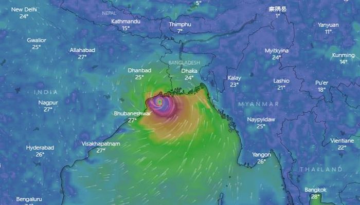 ‘বুলবুল’ মধ্যরাত নাগদ খুলনা উপকূল অতিক্রম করতে পারে
