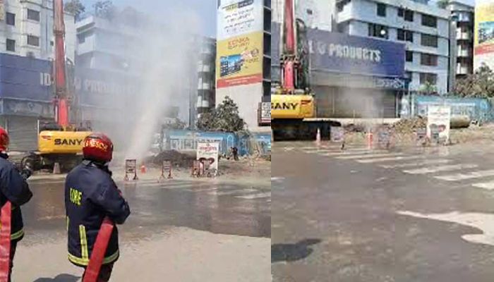 উত্তরায় গ্যাস লাইনে বিস্ফোরণ