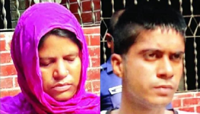 স্বামীকে শ্বাসরোধে হত্যার অভিযোগে স্ত্রী-ছেলে আটক