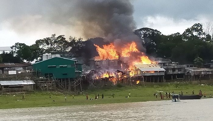 রাঙামাটিতে ৮৪ দোকান ও বসতঘর পুড়ে ছাই