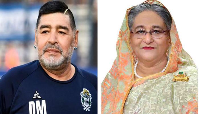 ফুটবলপ্রেমীদের হৃদয়ে চিরস্মরণীয় হয়ে থাকবেন ম্যারাডোনা: প্রধানমন্ত্রী
