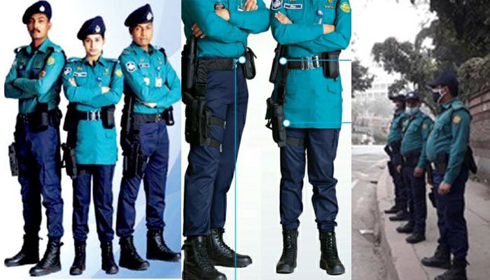 ট্যাকটিক্যাল বেল্ট পরে মাঠে পুলিশ