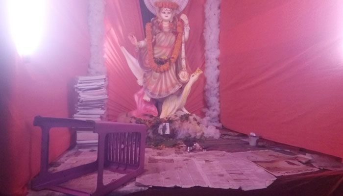 সরিষাবাড়ীতে পূজা মণ্ডপে হামলায় আহত ১৫