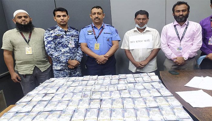 শাহজালালে সাড়ে ১২ কোটি টাকার বিদেশি মুদ্রা জব্দ