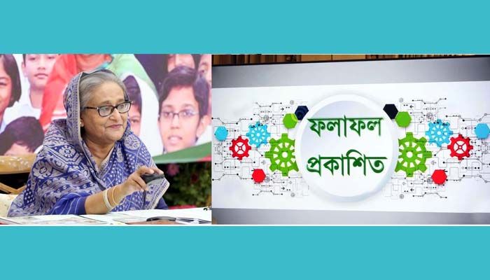 ছবিতে এসএসসির ফল প্রকাশ ও বই বিতরণ