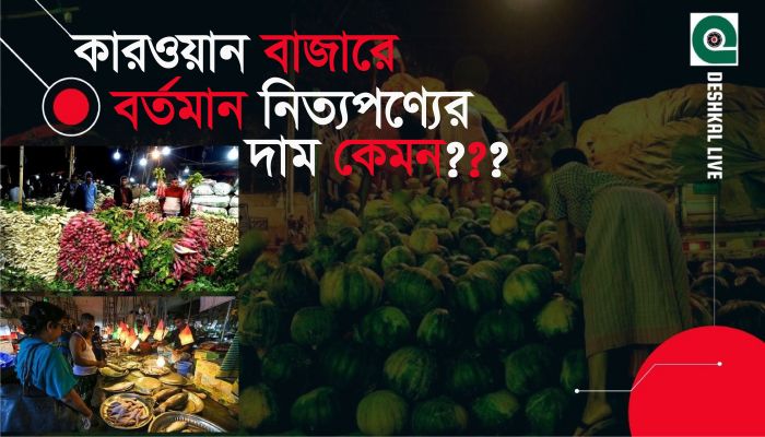 কারওয়ান বাজারে নিত্যপণ্যের দামে অবাক ক্রেতারা