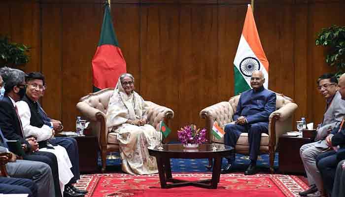 প্রধানমন্ত্রীর সাথে ভারতের রাষ্ট্রপতির সৌজন্য সাক্ষাৎ