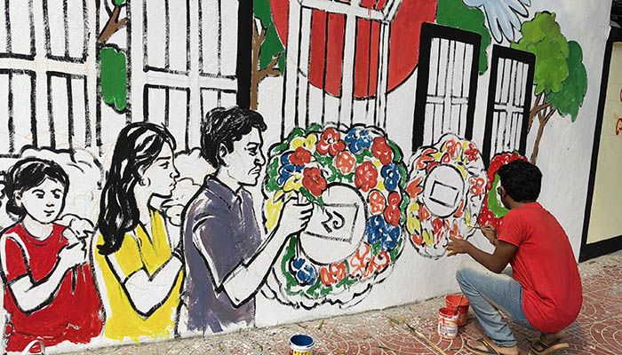 দেয়ালে ভাষা আন্দোলনের প্রেক্ষাপট