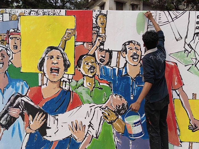 দেয়ালে ভাষা আন্দোলনের প্রেক্ষাপট