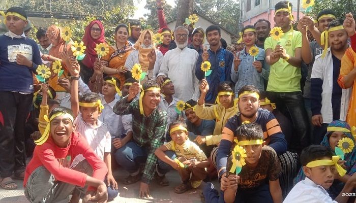 বসন্ত উৎসবে মাতলো মুসা মিয়া বুদ্ধি বিকাশ বিদ্যালয়ের শিক্ষার্থীরা