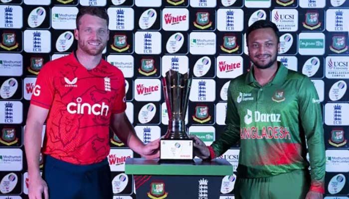 জস বাটলার ও সাকিব আল হাসান। ছবি: ক্রিকইনফো