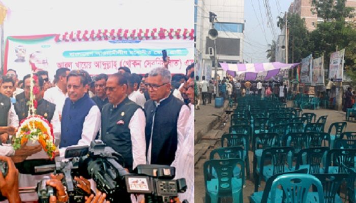 বরিশালে আওয়ামী লীগের মেয়র প্রার্থীকে সংবর্ধনা