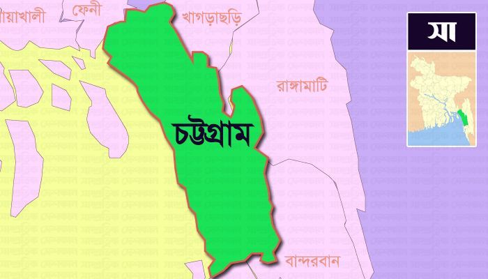 চট্টগ্রাম জেলার মানচিত্র। ফাইল ছবি 