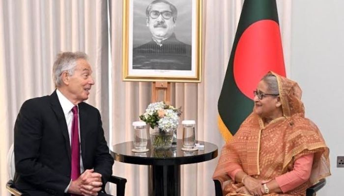 শেখ হাসিনার সঙ্গে টনি ব্লেয়ারের সাক্ষাৎ
