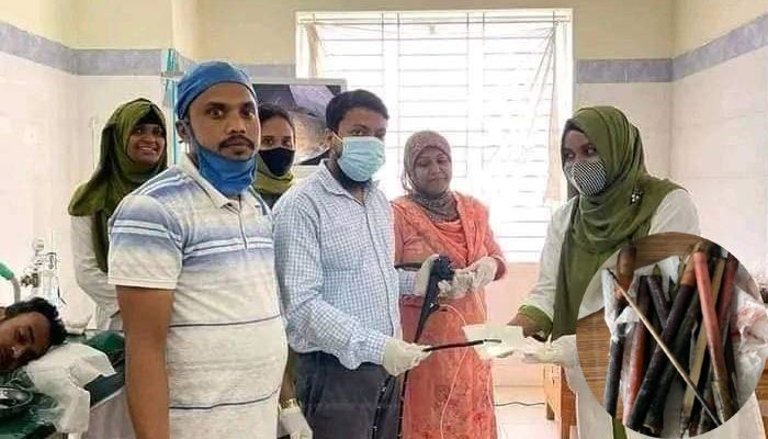 সিরাজগঞ্জে রোগীর পেটে মিললো ১৫ কলম