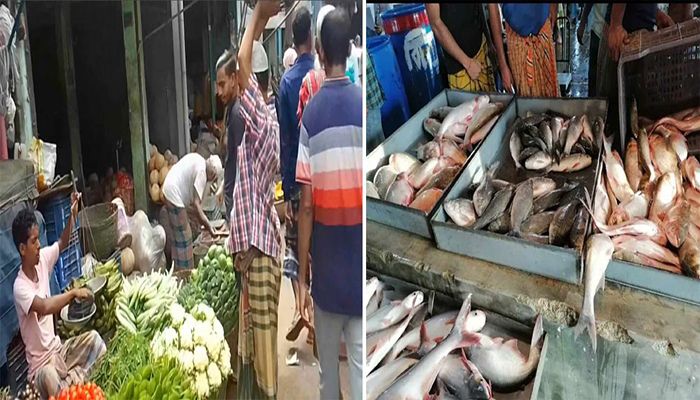সবজির বাজার চড়া, কমেনি ডিম ও মাছের দাম