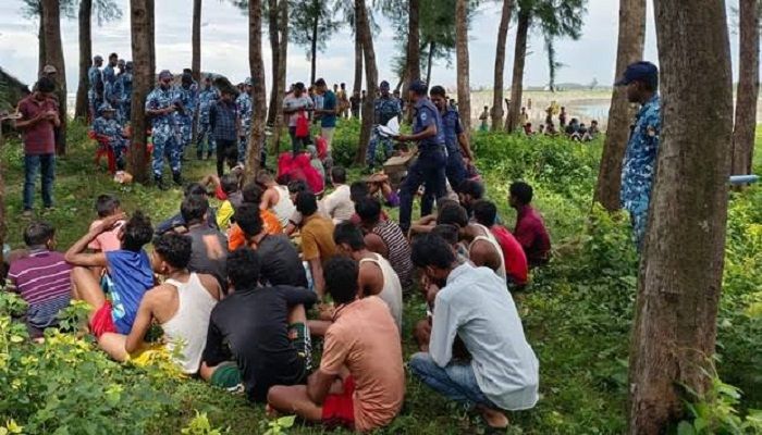 মালয়েশিয়া যাওয়ার আগেই ধরা পড়ল ৫৮ রোহিঙ্গা