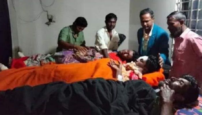 বিস্ফোরণে আহত চারজন। ছবি: গাইবান্ধা প্রতিনিধি