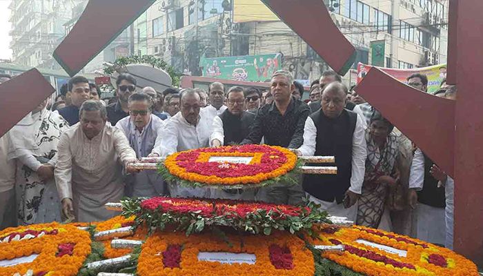শহীদ নূর হোসেনের প্রতি আওয়ামী লীগের শ্রদ্ধা