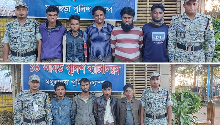 এপিবিএনের সঙ্গে গোলাগুলি: অস্ত্রসহ ৯ রোহিঙ্গা সন্ত্রাসী আটক 