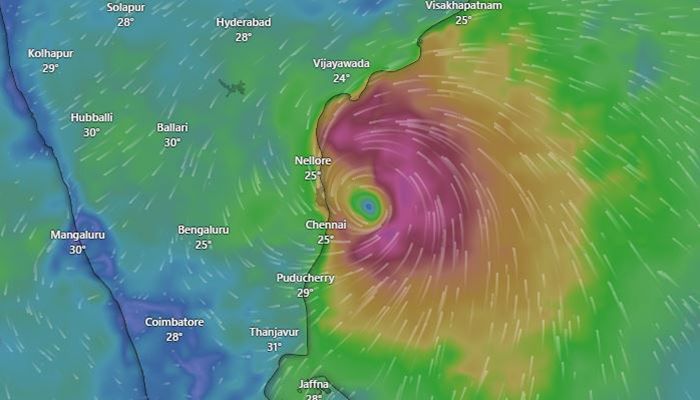 যেসব স্থানে আঘাত হানবে ঘূর্ণিঝড় ‘মিগজাউম’