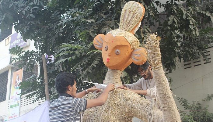 ৩৬ পূজামণ্ডপে জবিতে সরস্বতী পূজা