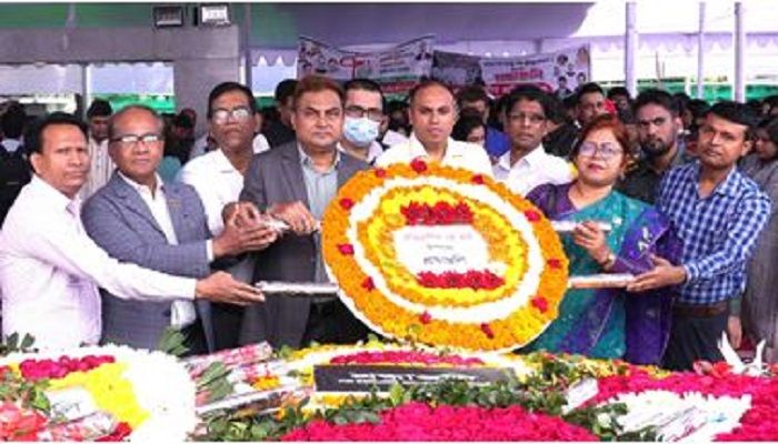বঙ্গবন্ধুর প্রতিকৃতিতে অগ্রণী ব্যাংকের শ্রদ্ধা