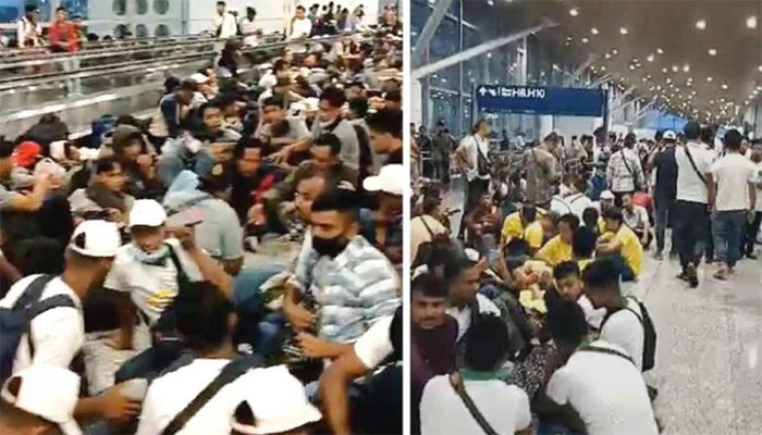 কুয়ালালামপুর বিমানবন্দরে অপেক্ষমান হাজার হাজার বাংলাদেশি, ভোগান্তি চরমে