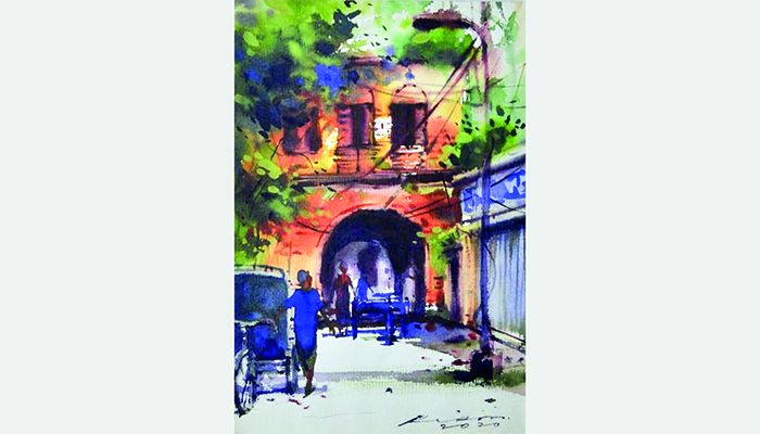 জলরঙের বর্ণিল আভা