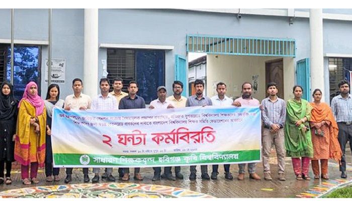 হবিগঞ্জ কৃষি বিশ্ববিদ্যালয়ের শিক্ষকদের কর্মবিরতি
