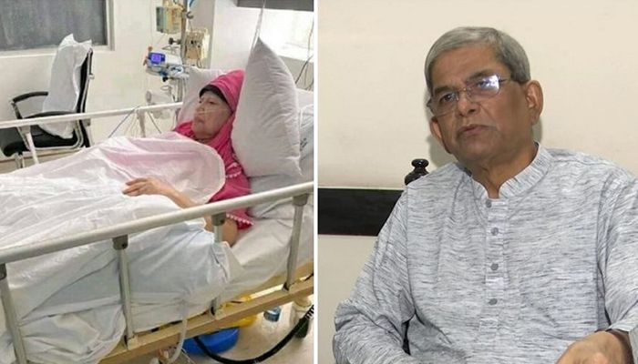 খালেদা জিয়ার স্বাস্থ্যের খোঁজ নিতে হাসপাতালে ফখরুল