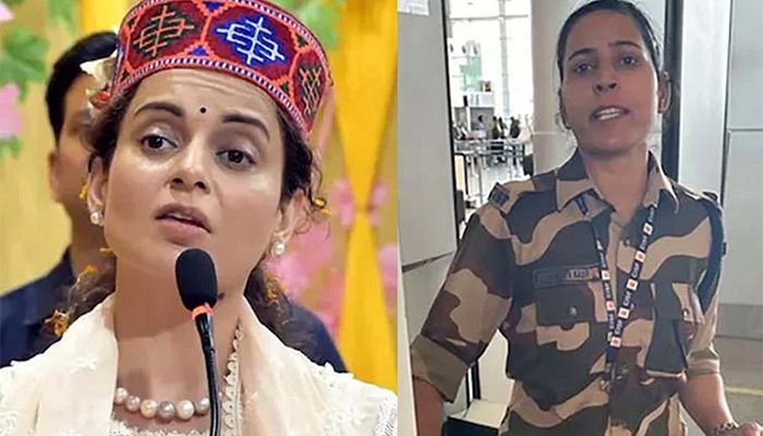 নারী জওয়ানের হাতে চড় খেলেন কঙ্গনা