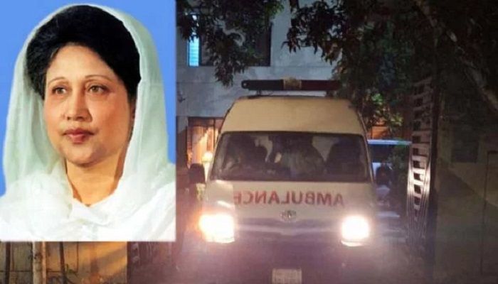 ভোরে অ্যাম্বুলেন্সে করে হাসপাতালে খালেদা জিয়া