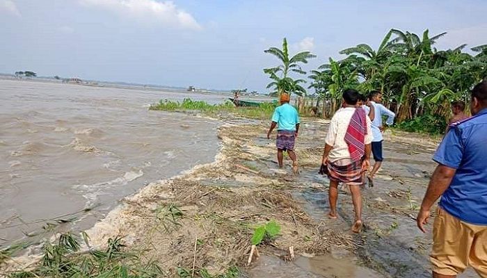 লালমনিরহাটে বন্যা পরিস্থিতির উন্নতি, দেখা দিয়েছে ভাঙন