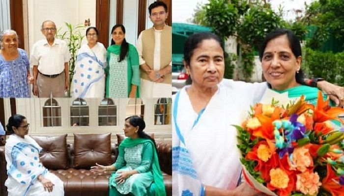 কেজরিওয়ালের বাড়িতে মমতা