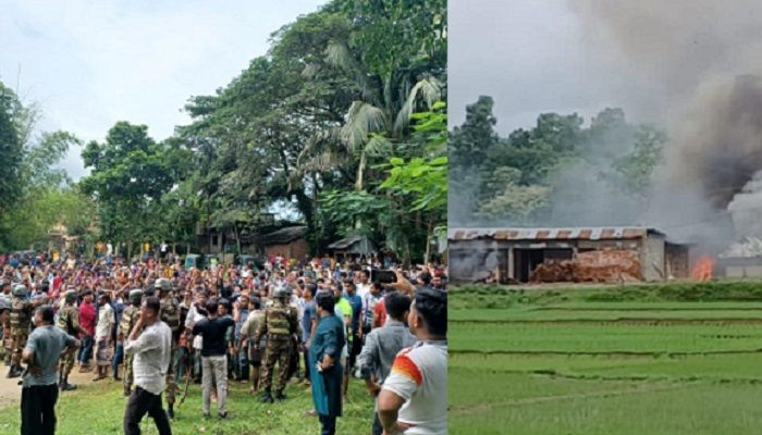 অতিরিক্ত চাঁদা চাওয়ায় মগ ন্যাশনাল পার্টির ক্যাম্পে আগুন