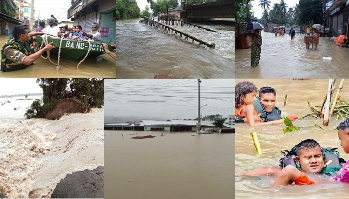 ভয়াবহ বন্যায় বিপর্যস্ত ১০ জেলা