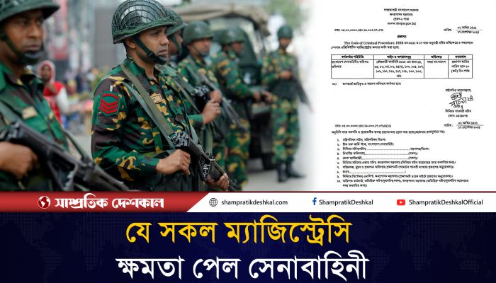 ম্যাজিস্ট্রেসি ক্ষমতা: যা যা করতে পারবে সেনাবাহিনী