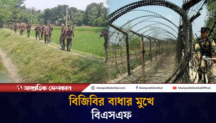 কাঁটাতারের বেড়া নির্মাণ প্রতিহত করলো বিজিবি