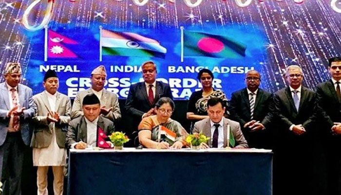 নেপাল থেকে বিদ্যুৎ আমদানিতে ঢাকা-কাঠমান্ডু-দিল্লি চুক্তি সই 