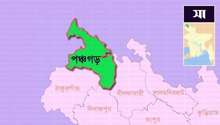 পঞ্চগড় জেলার মানচিত্র। ছবি: সাম্প্রতিক দেশকাল