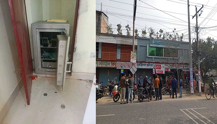 ইসলামী ব্যাংকের ভল্ট ভেঙে টাকা চুরি। ছবি: সংগৃহীত 