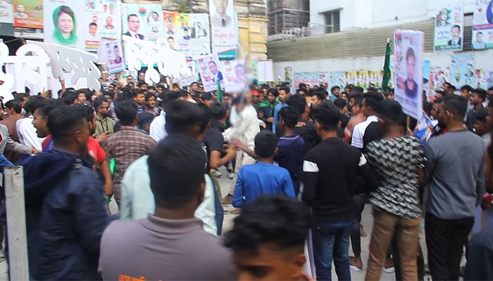 ছাত্রদলের প্রতিষ্ঠাবার্ষিকী উপলক্ষ্যে আয়োজিত সমাবেশ। ছবি- পাবনা প্রতিনিধি