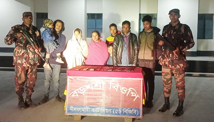 ভারতে অনুপ্রবেশের চেষ্টাকালে নারী ও শিশুসহ আটক ৮