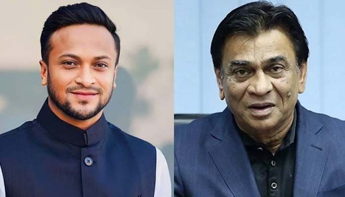 সাকিব আল হাসান ও কাজী সালাউদ্দিন। ছবি: সংগৃহীত