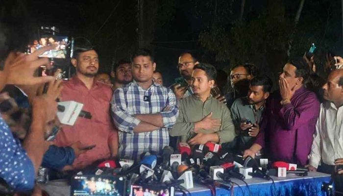 বৈষম্যবিরোধী ছাত্র আন্দোলনের আহ্বায়ক হাসনাত আব্দুল্লাহ। ছবি- সংগৃহীত