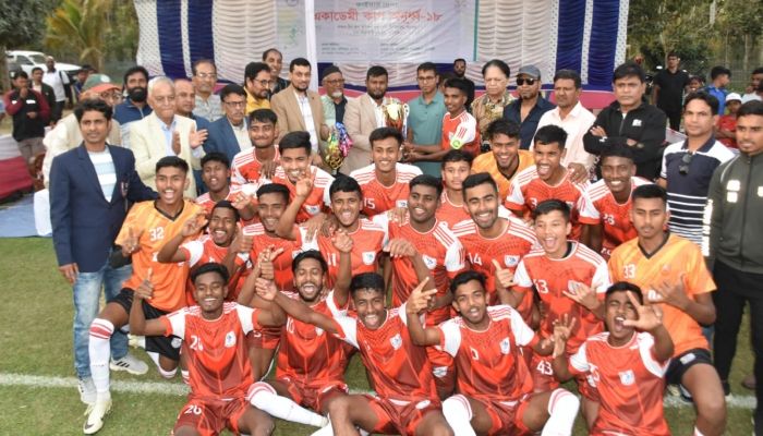 মাগুরাকে ৮-০ গোলে বিধ্বস্ত করে চ্যাম্পিয়ন শামস্-উল-হুদা ফুটবল একাডেমি