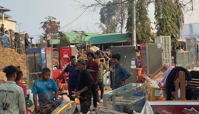 সাজেকে পুড়ল ৯০টির অধিক স্থাপনা। ছবি- ﻿রাঙ্গামাটি প্রতিনিধি