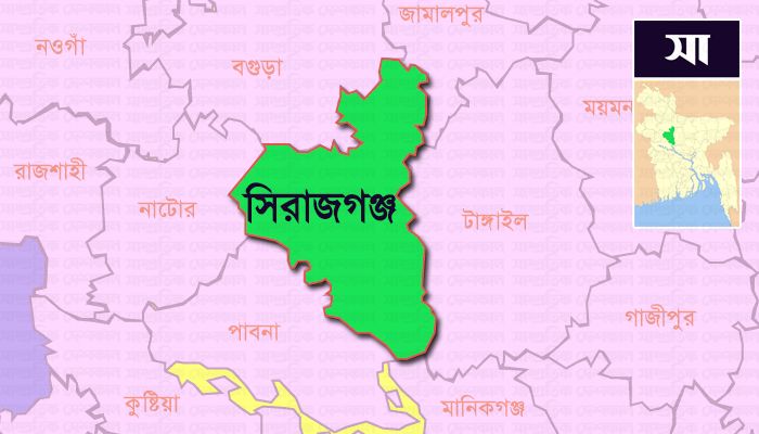 সিরাজগঞ্জ জেলা ম্যাপ। ছবি: সিরাজগঞ্জ প্রতিনিধি